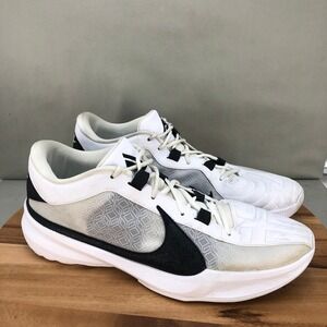 Nike Zoom Freak 5 TB Basketball Shoes White Black Mens Size 16 Performance